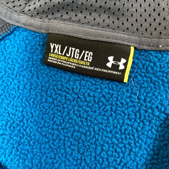 Under Armour women/boy fleece full zip jacket sz YXL - Picture 2 of 7